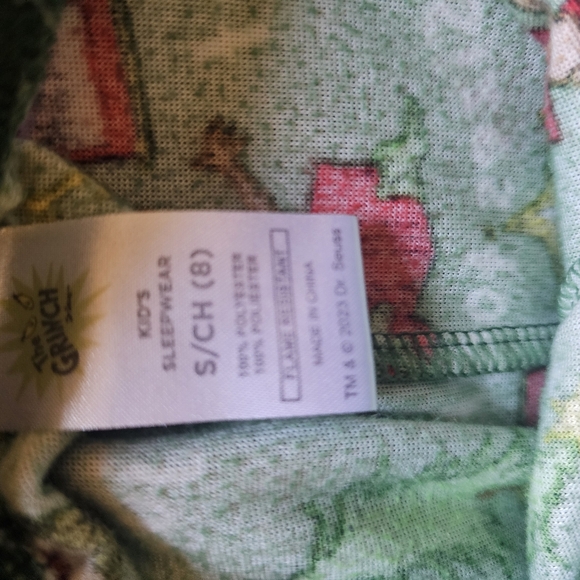 The Grinch Childrens Size 8 Pajama Set Long Sleeve Shirt And Pants - Picture 10 of 10
